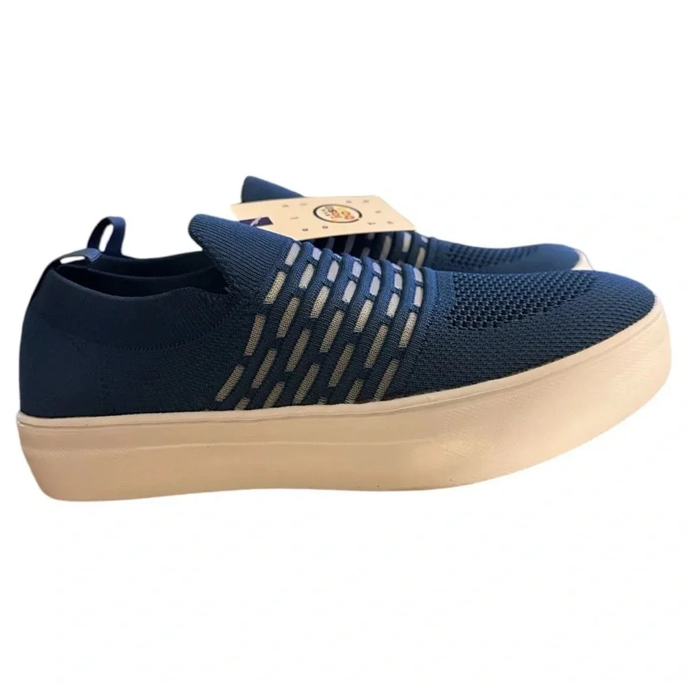 Women's Slip-on Sneakers Lightweight Comfort Mesh Casual Low Cut Walking Shoes - Picture 4 of 6